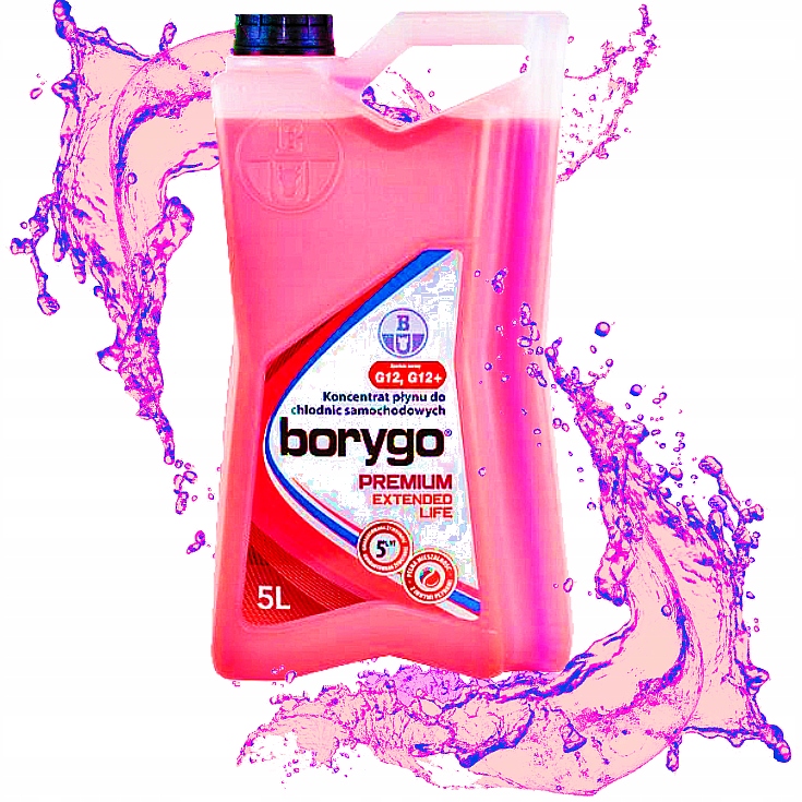 Borygo Premium Płyn do chłodnic -37°C Extended Life G12 G12+ 5L Kuler