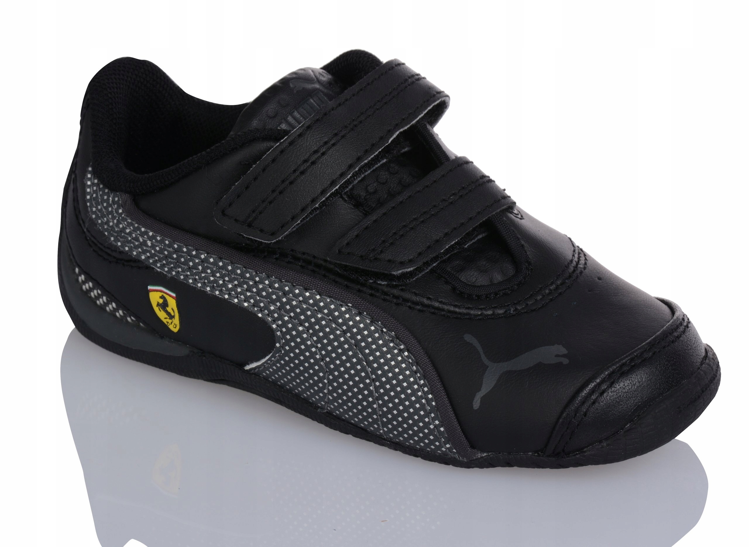 Puma Ferrari buty dziecięce niskie na rzep czarne Drift Cat 3 303584 02 19