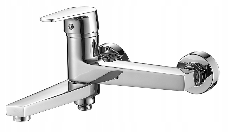 BATERIA WANNOWA RUCHOMA WYLEWKA +DESZCZOWNICA SLIM Kolor chrom