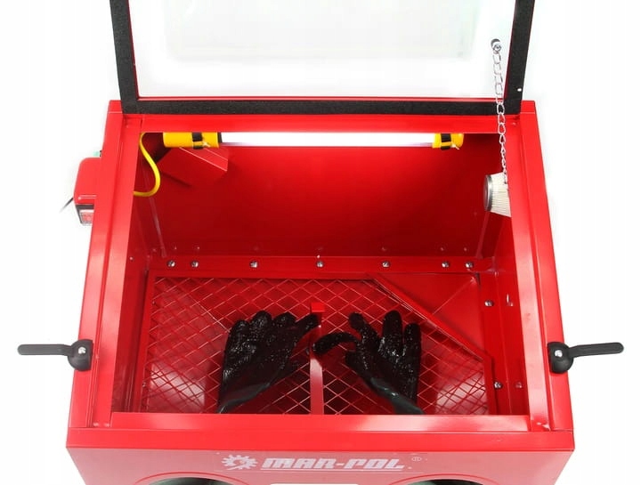 PIASKARKA KABINOWA 90L STACJONARNA DO PIASKOWANIA WARSZTAT ZESTAW PISTOLET Pojemność 90 l