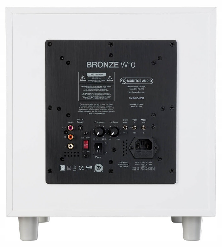 Monitor Audio Bronze W10 subwoofer WHITE Marka Monitor Audio