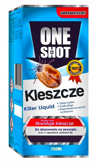 

One Shot Oprysk Środek Płyn Na Kleszcze 250 ML