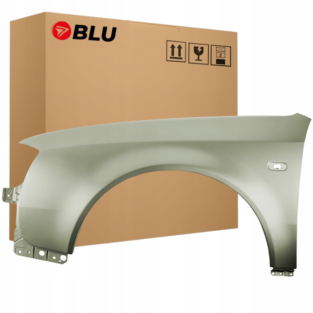 Blu Blatník Audi A6 C5 LY7Q levý stříbrný 97-01 přední AtlasGrau
