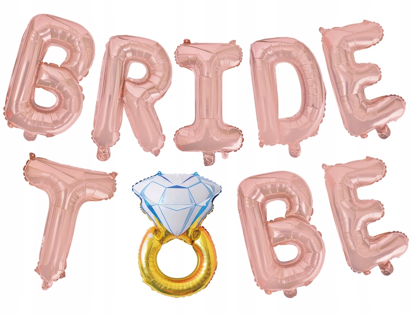 

Zestaw balonów foliowych Bride To Be różowe złoto