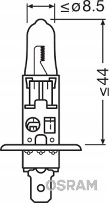 OSRAM ORIGINAL ŻARÓWKA H1 12V 55W P14,5S Typ żarówki H1