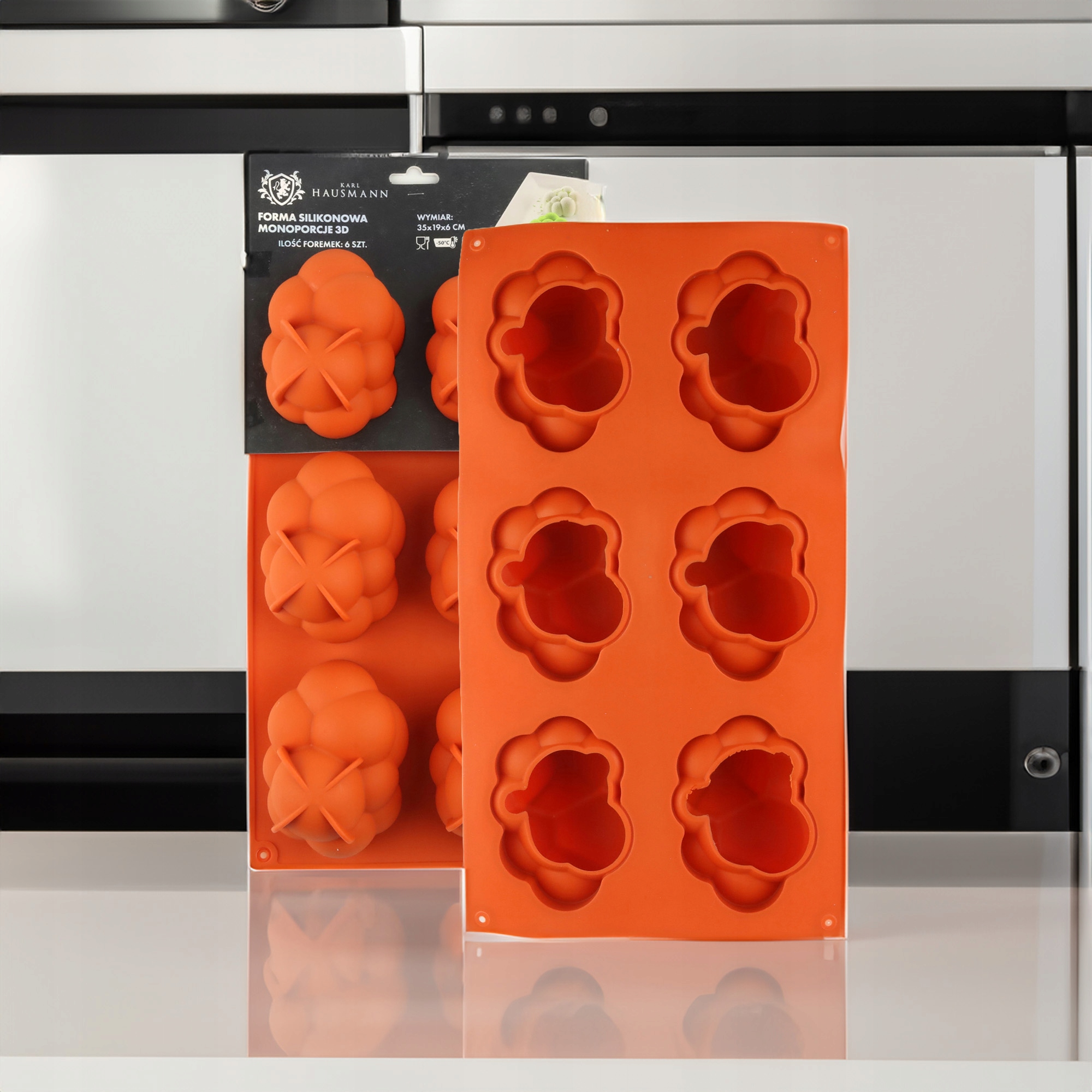 FORMA SILIKONOWA CHMURKA DO CIASTEK MUFFINEK DESERY 3D 19x35CM 6 GNIAZD