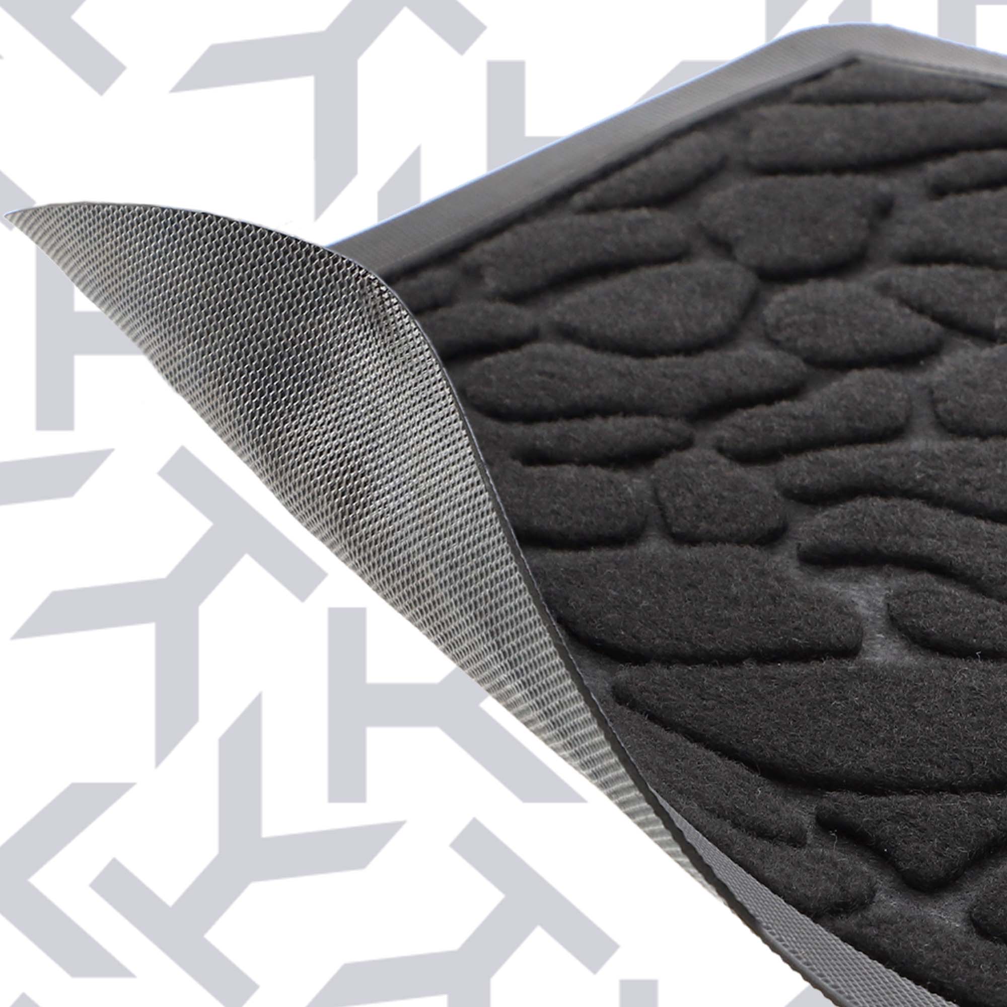 WYCIERACZKA POD DRZWI WEJŚCIOWA ZEWNĘTRZNA DO BUTÓW GUMOWA PÓŁOKRĄGŁA 60x40 Materiał gumowa