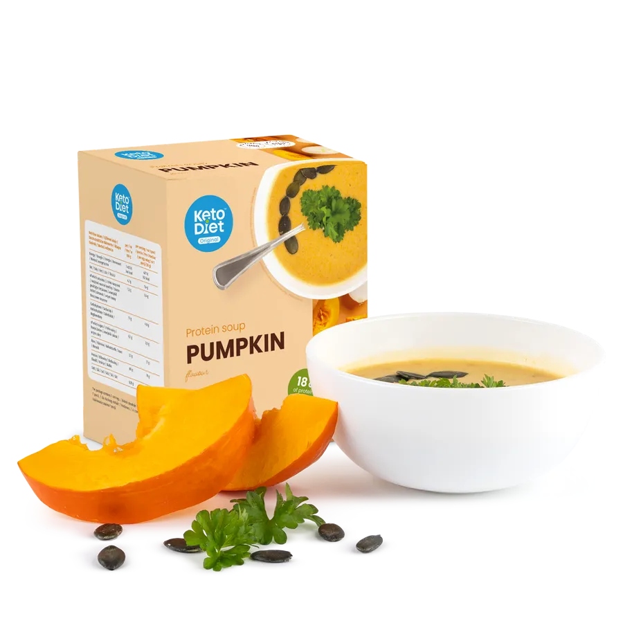 Levně Keto Proteinová polévka dýňová KetoDiet (7 porcí) low carb