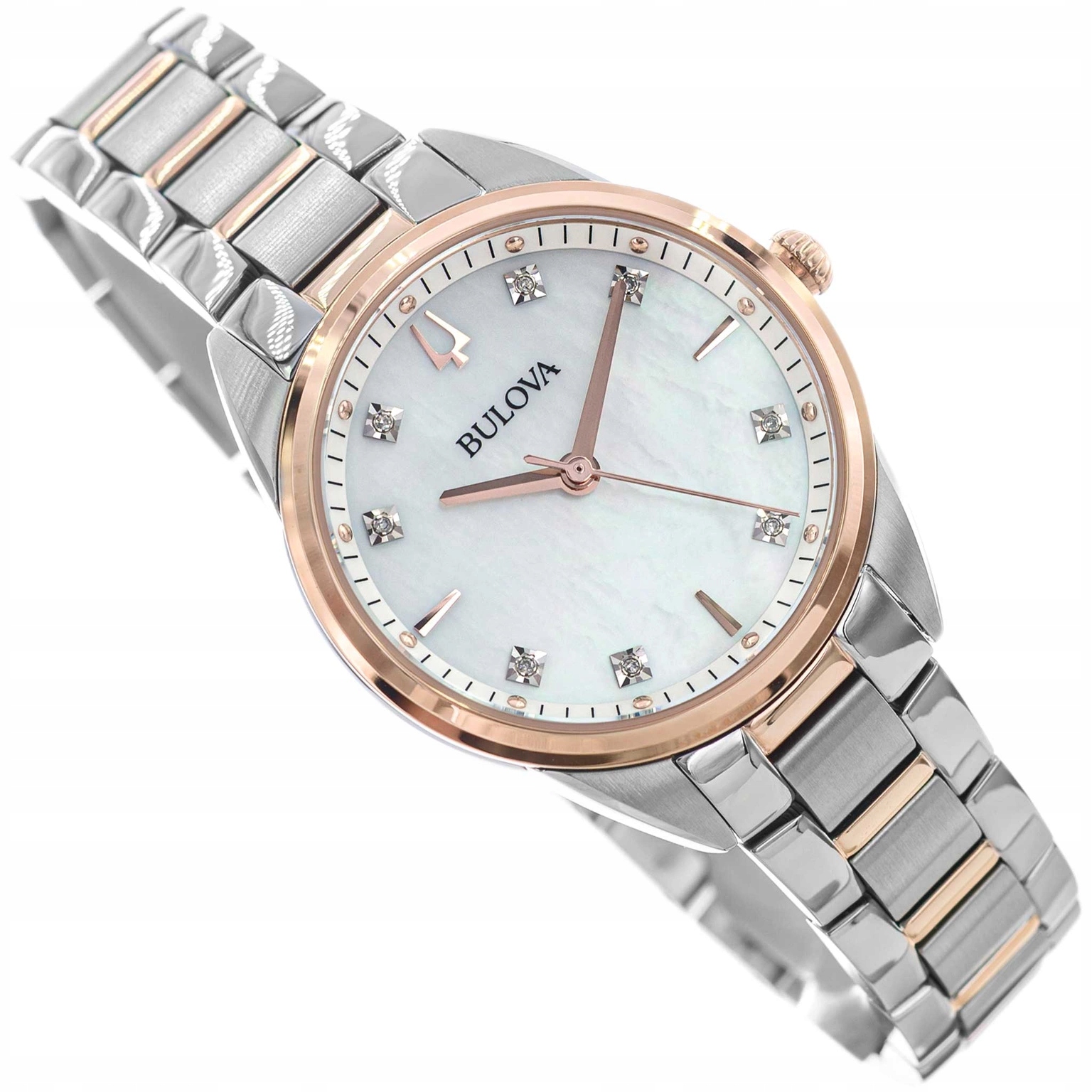 Dámské Hodinky Bulova 98P183 Classic Diamonds Stříbrné Na Náramku