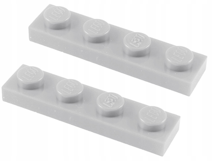

00113a Lego 3710 4211445 płytka 1x4 j.szary L 2szt