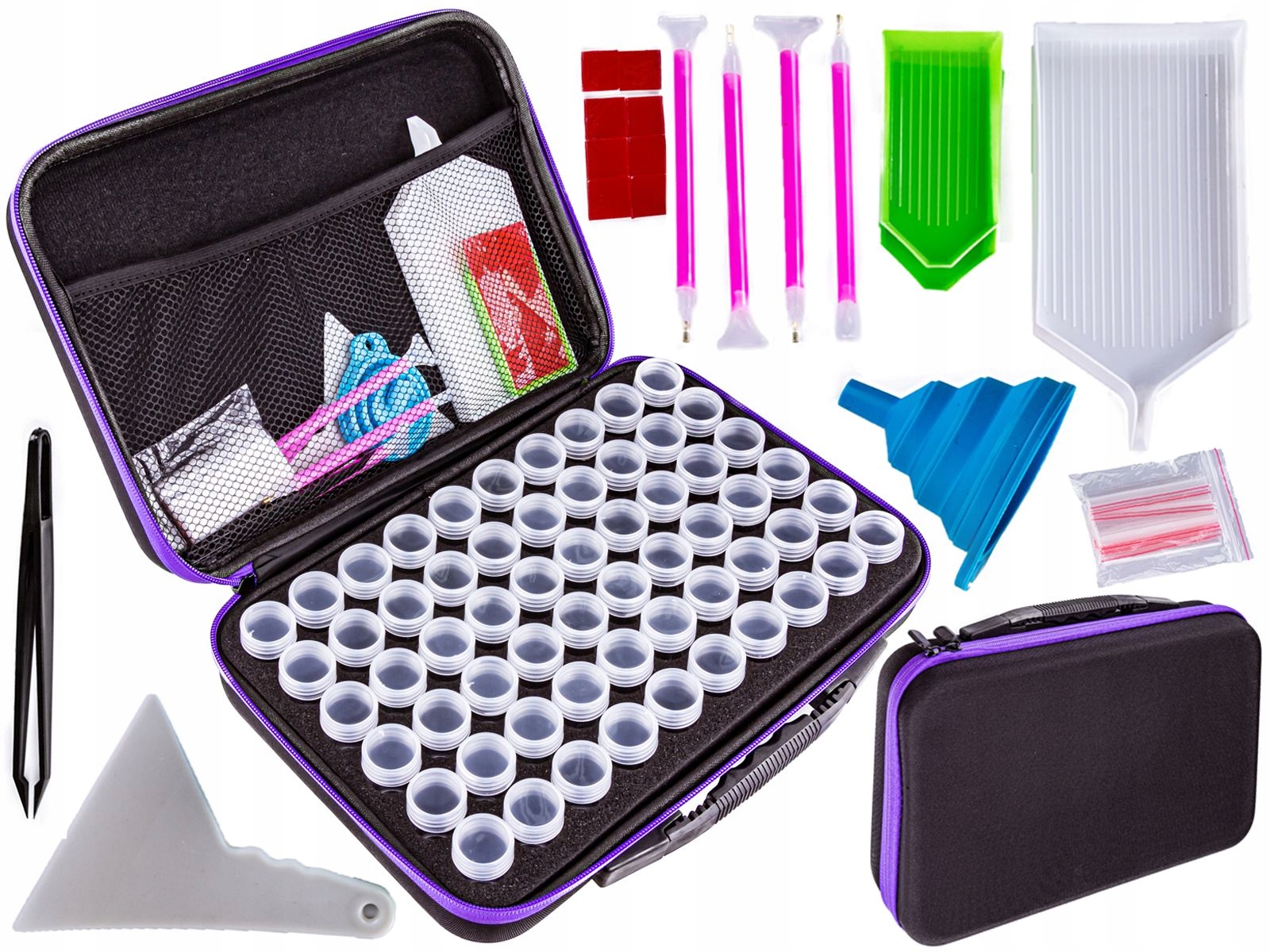 Příslušenství Diamantová výšivka, Pouzdro 60 nádob Příslušenství Sada pro Diamo