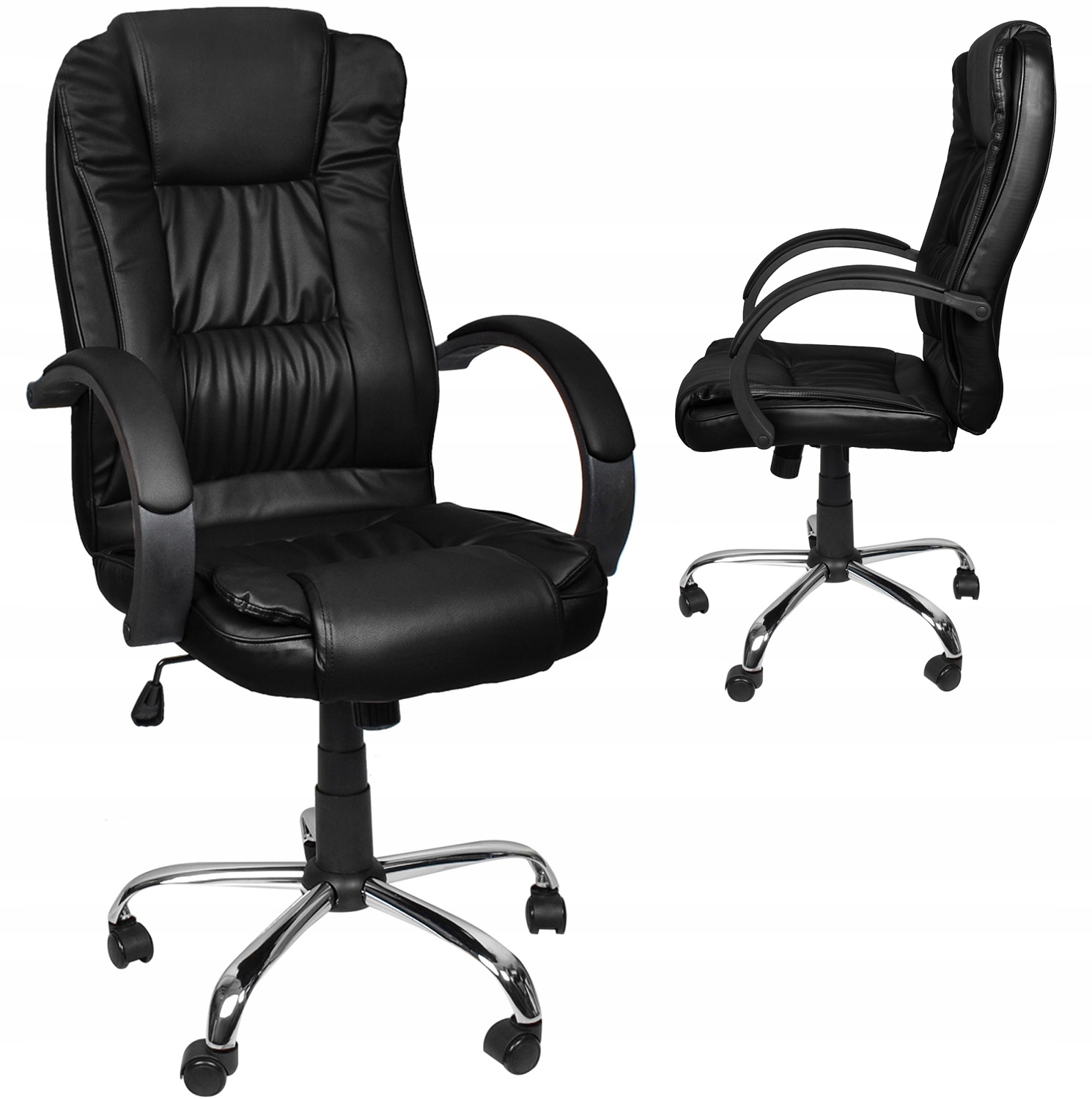 Fotel Obrotowy Biurowy Krzesło Biurowe Tilt Chrom-Zdjęcie-0