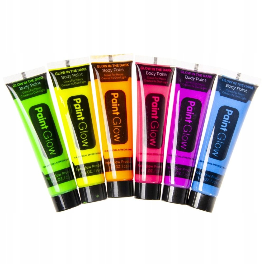 

Farbki do twarzy Ciała Świecące w Uv 6x25ml zestaw