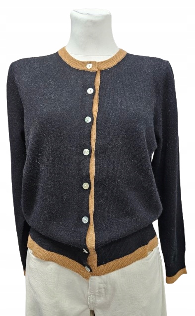 Elegantní Kardigan S Kontrastním Lemováním, Kašmírová Směs Italie 229zł 149zł
