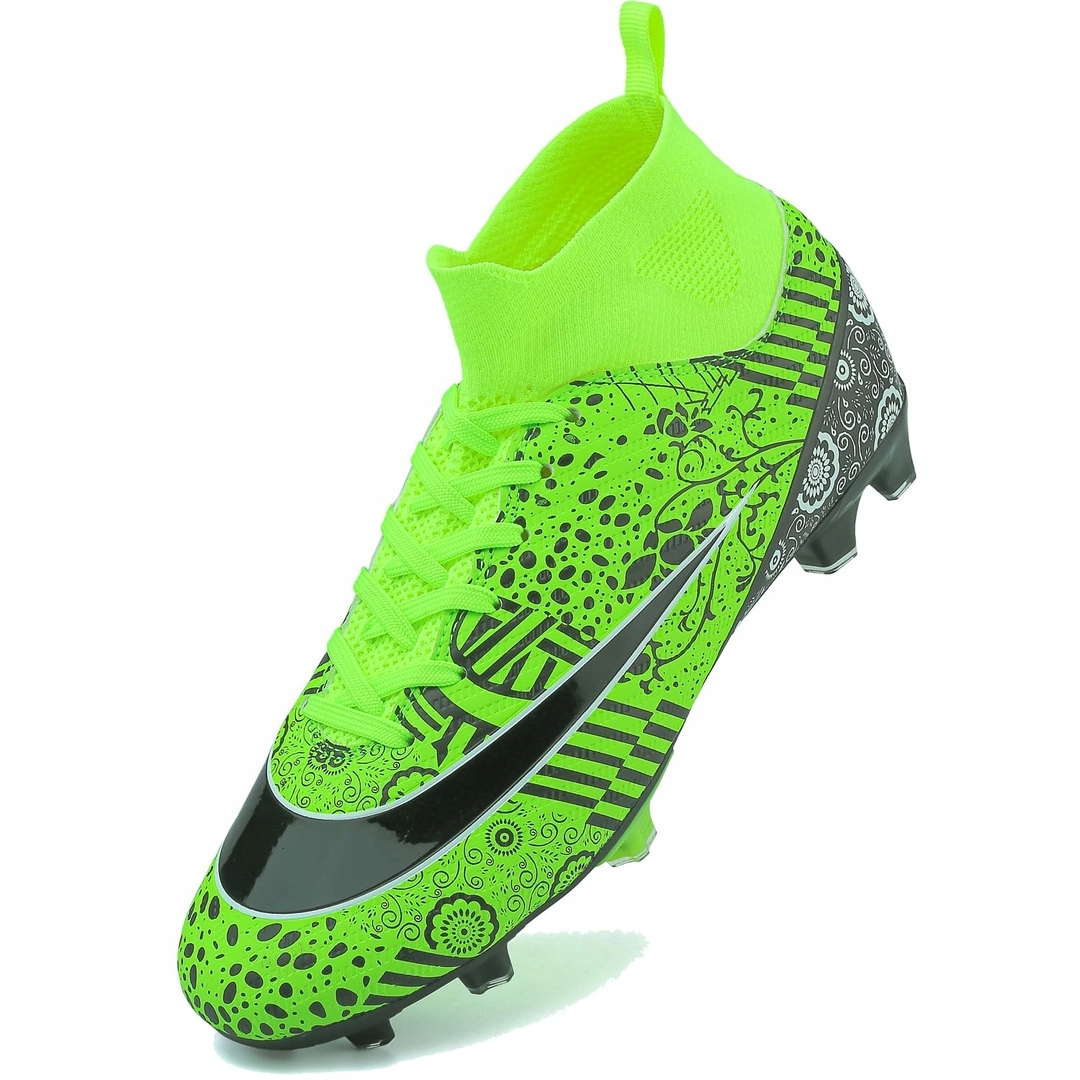 Korki buty piłkarskie sportowe lanki ze skarpetą zielone 41