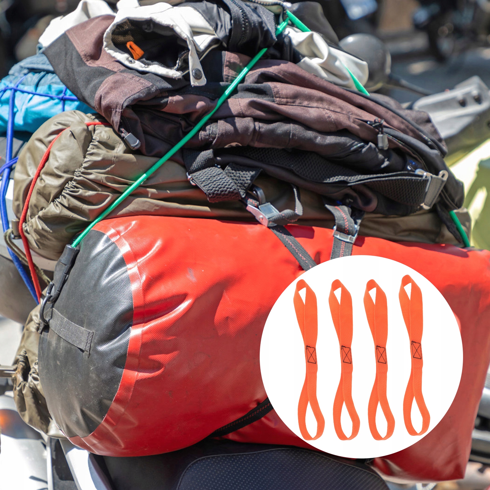 PRZYCZEPA MOTOCYKLOWA SKUTERY PASY DO BAGAŻNIKÓW ROWEROWYCH PP Rodzaj inny