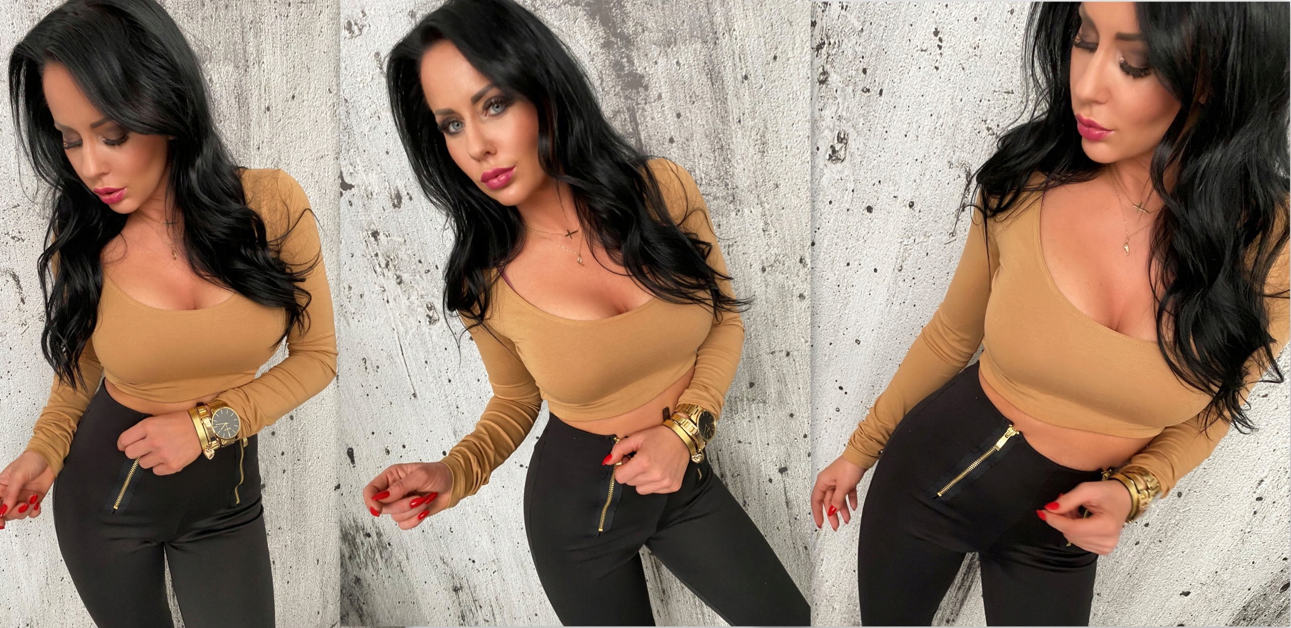 LipMar prosta krótka bluzka top BASIC dekolt XL 42 Płeć kobieta