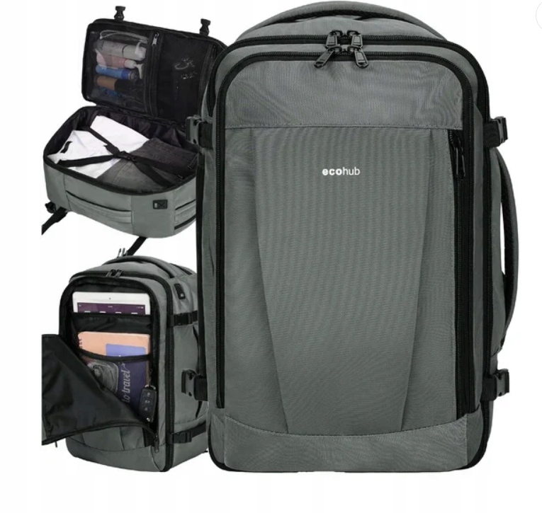 Batoh Městské příruční zavazadlo Usb port EcoHub 20L 40x20x25 cm