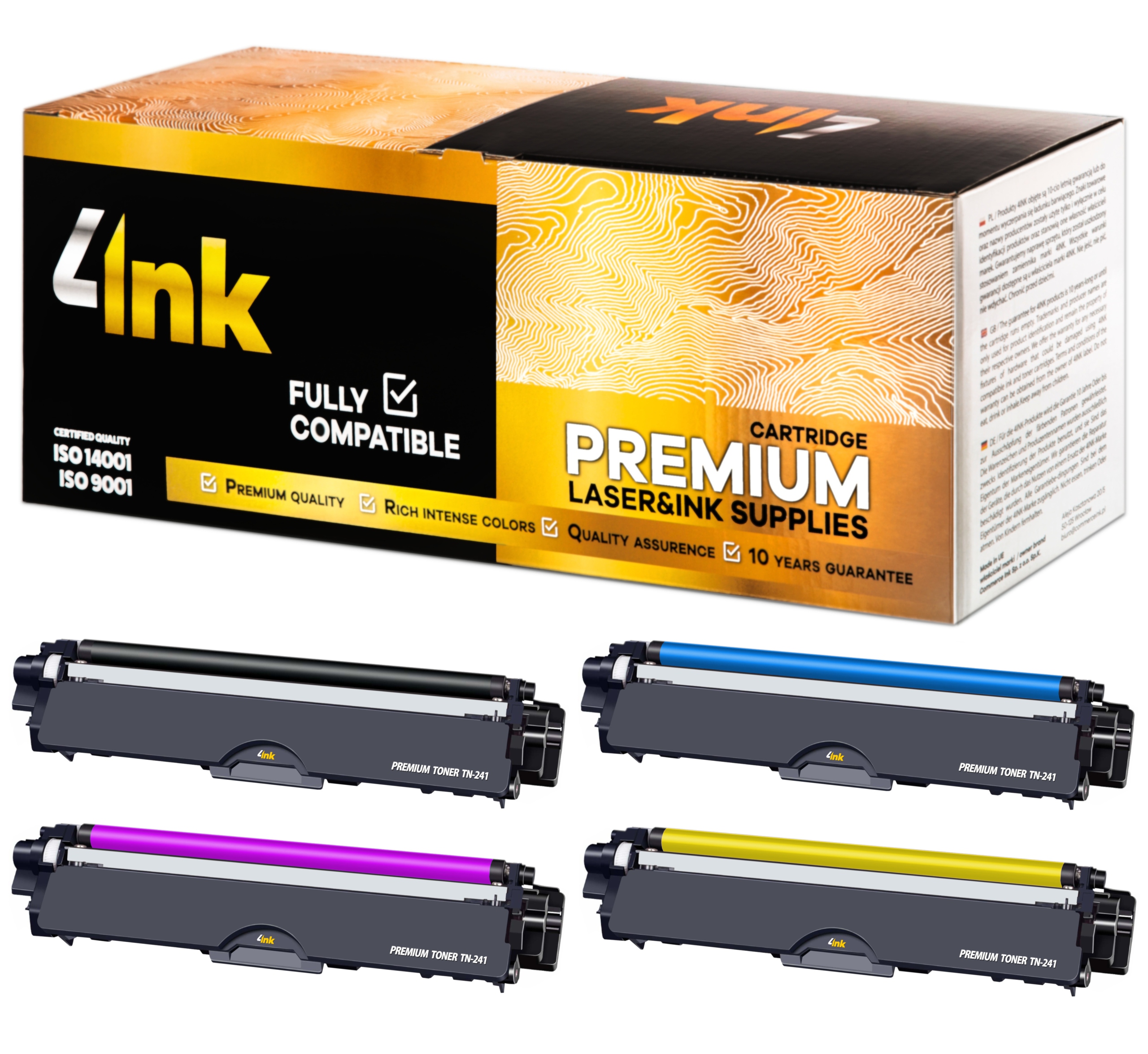 

4x Toner TN-241 Do Brother DCP-9015CDW DCP-9020CDW