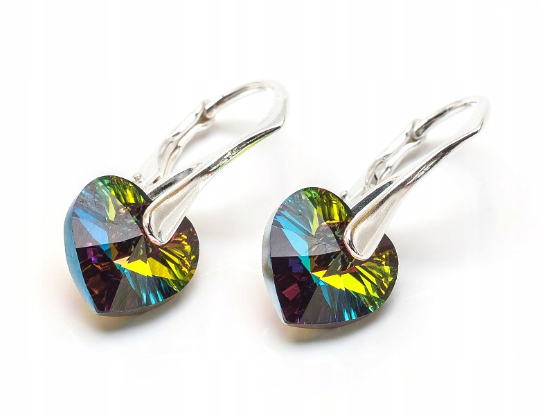 

Srebrne Kolczyki 925 z kr. Swarovski Serca 10 VM