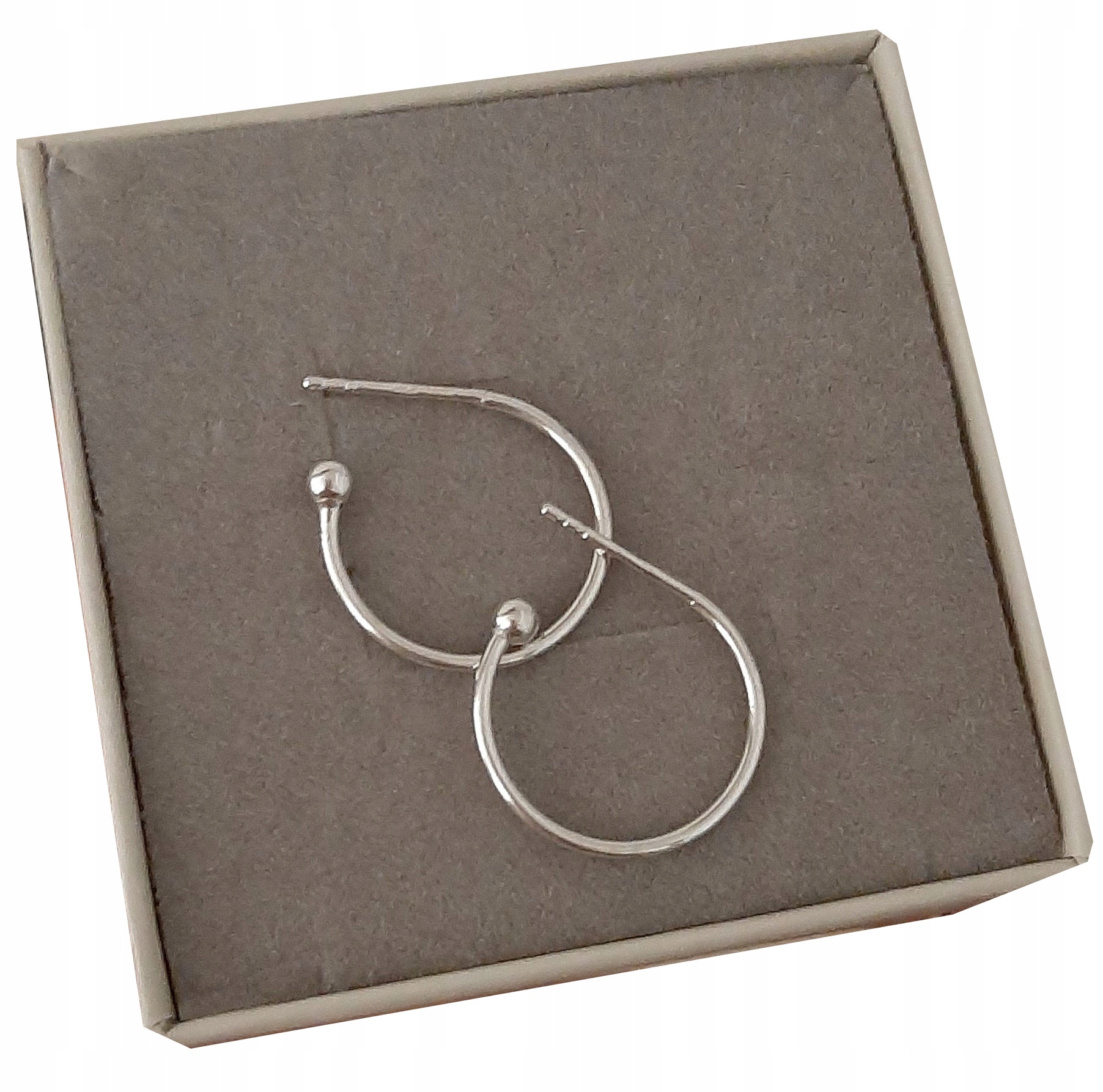 

Kolczyki sztyfty modowe kółka kółeczka 2 cm srebro