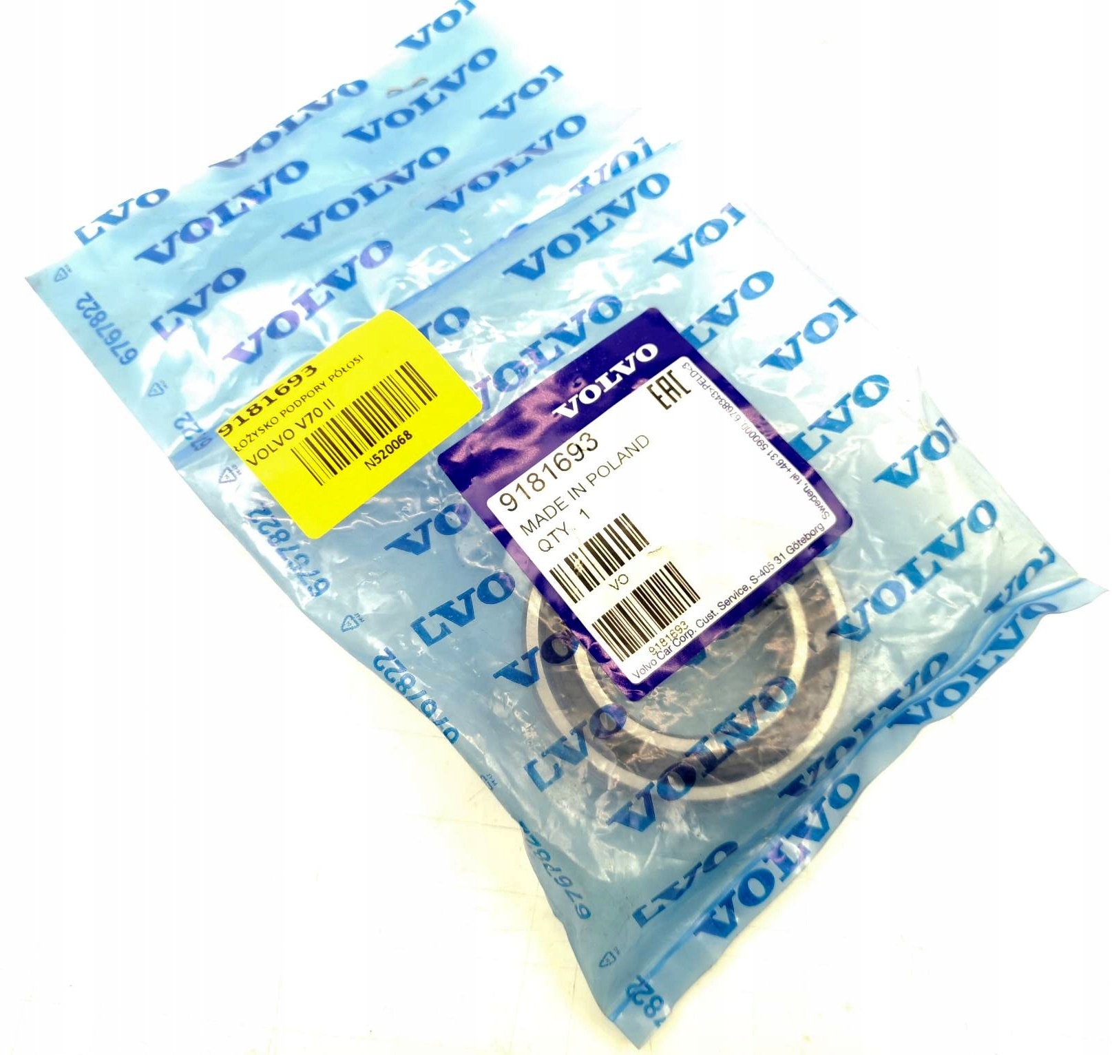 NOWE ORG ŁOŻYSKO PODPORY PÓŁOSI VOLVO V70 II 9181693 Numer katalogowy części 9181693