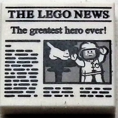 

Lego płytka 2x2 gazeta Lego News biała 3068bpb1105