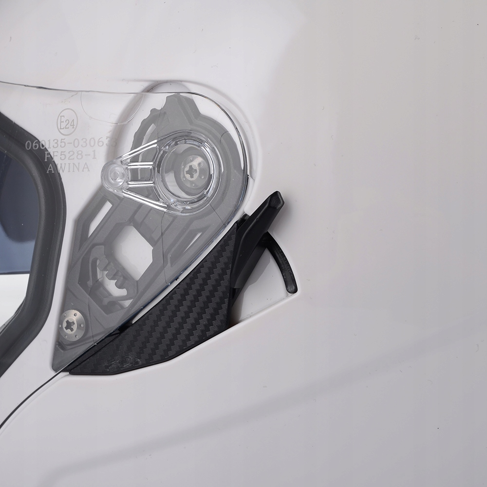 OTWARTY KASK MOTOCYKLOWY BIAŁY POŁYSK SKUTER CHOPPER + BLENDA + INTERKOM Certyfikat DOT nie