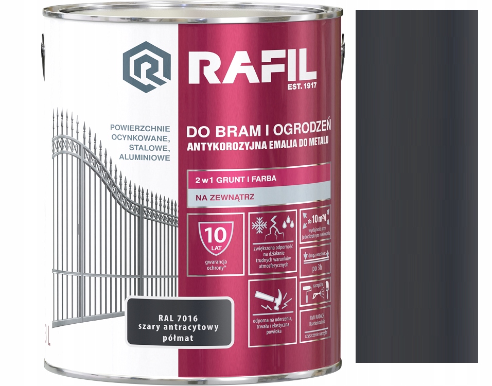 

Rafil Radowil Do Bram Szary Półmat 7016 3L