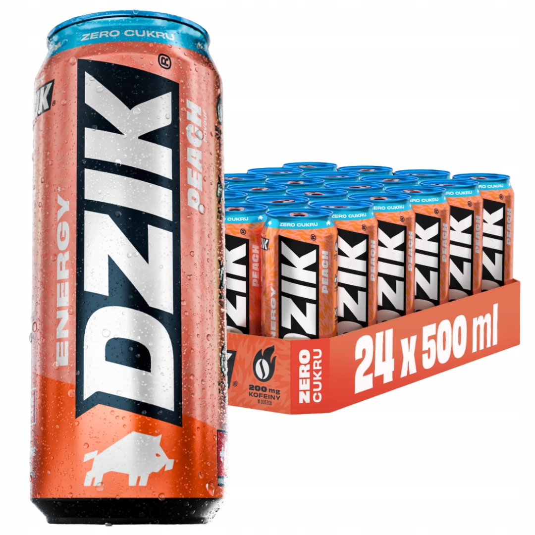 Wk Dzik Energy peach 500 ml bez kalorií bez cukru