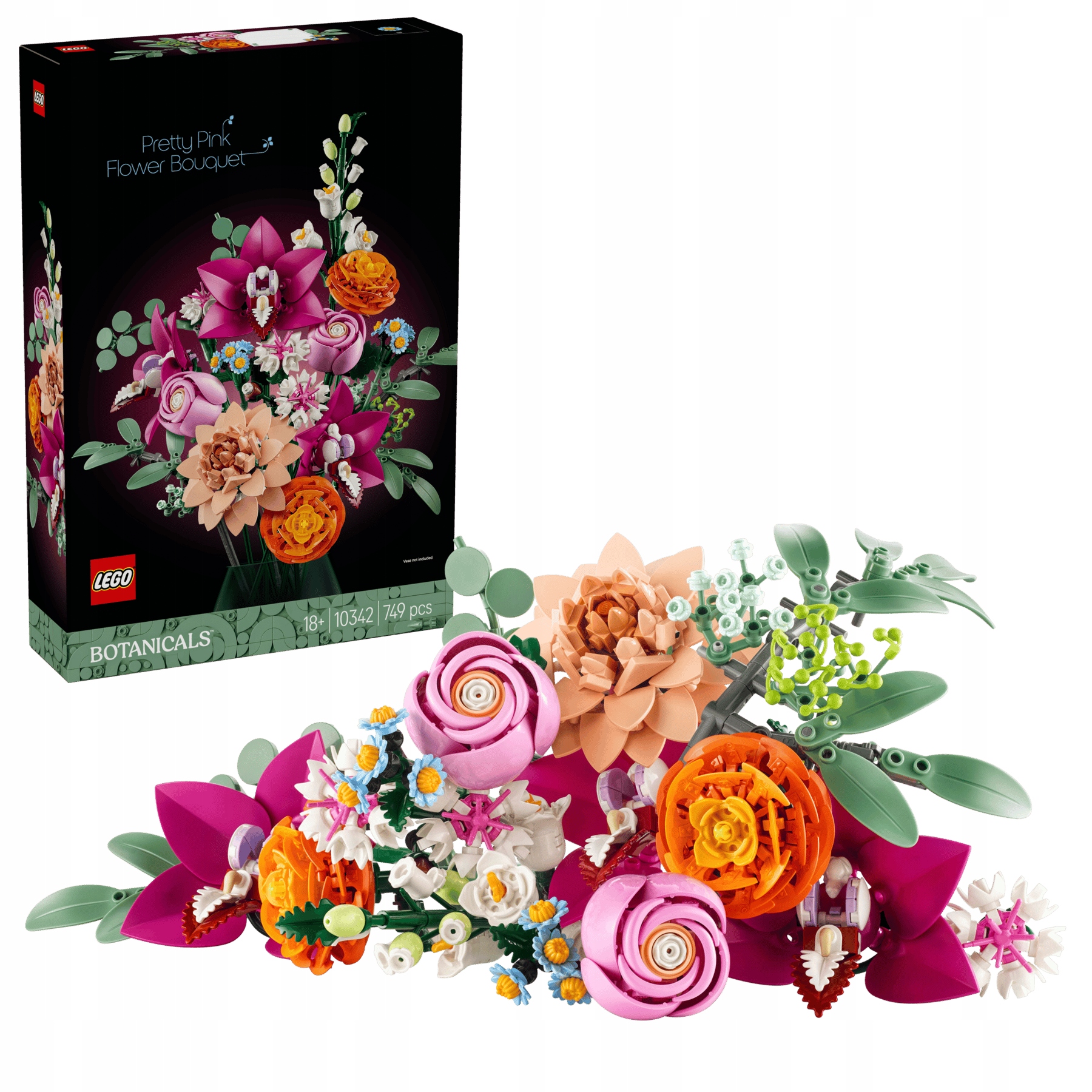 Lego Botanicals 10342 Krásná Kytice Růžových Květů, 749 Kostek