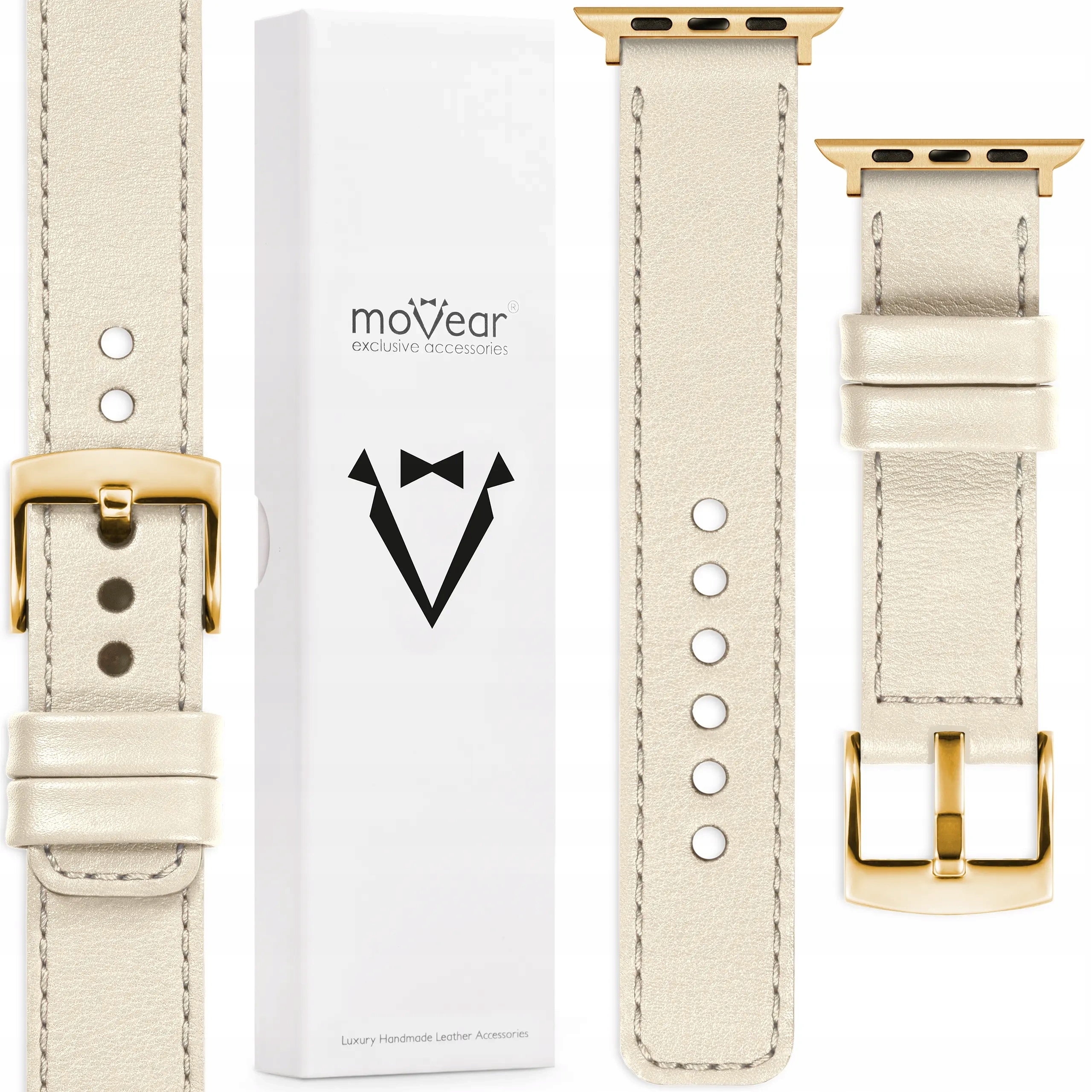 Pásek pro Apple Watch 10 9 8 7 6 5 Se 42-40 mm Italská kůže Polský Movear