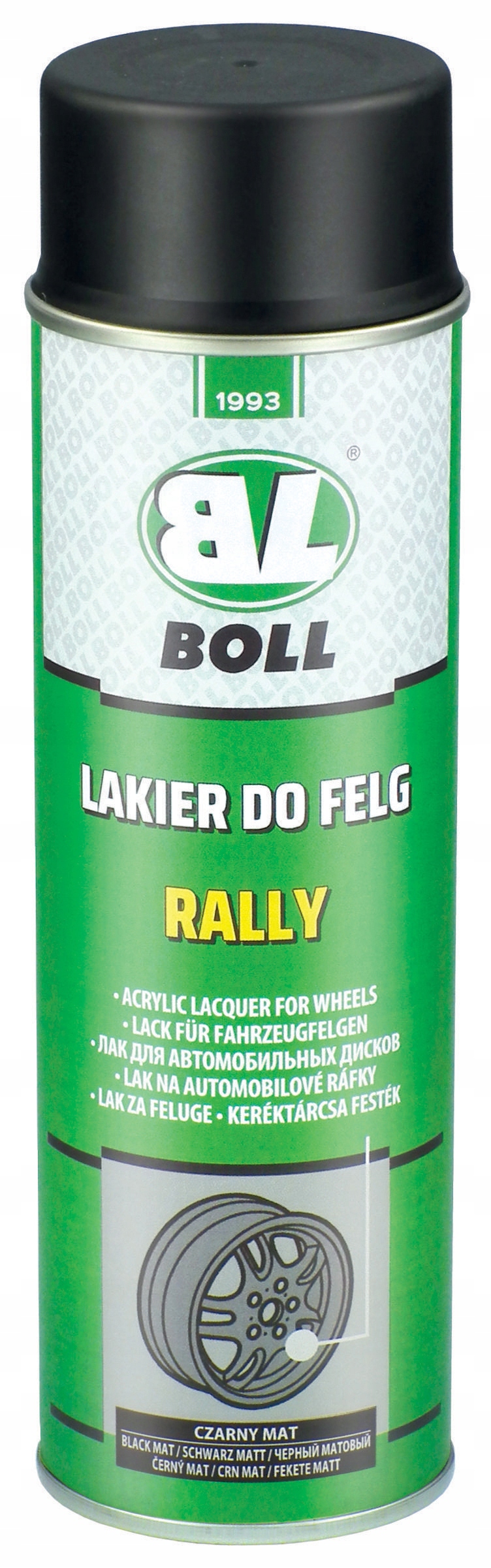 LAKIER DO FELG CZARNY MAT BOLL 500ML SPRAY 0010135