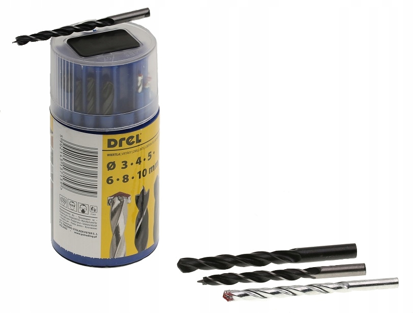 

Wiertło Wiertła Metalu Drewna Betonu 3-10 mm 18x