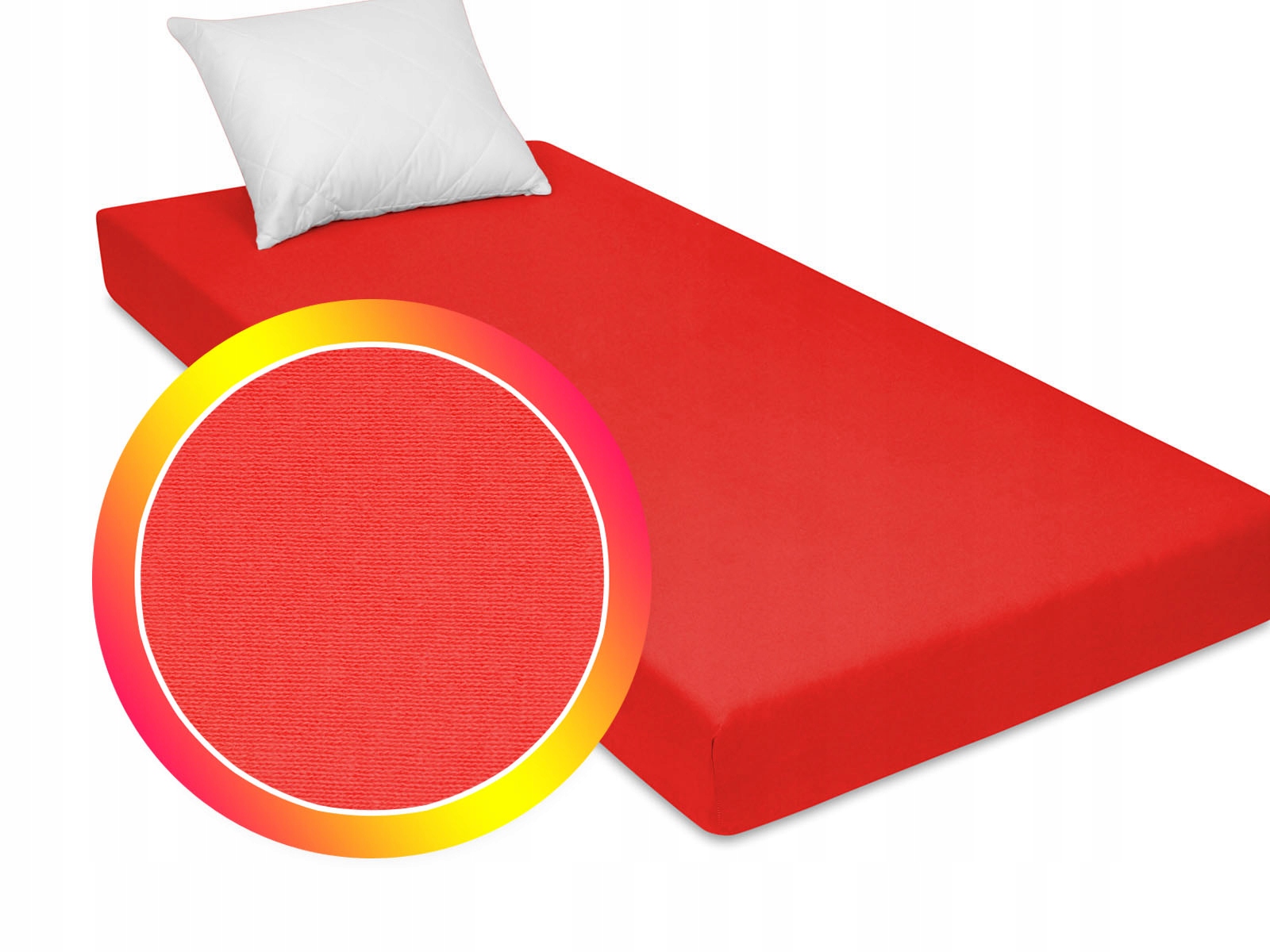 

Prześcieradło z jerseyu czerwone na łóżko 100x200