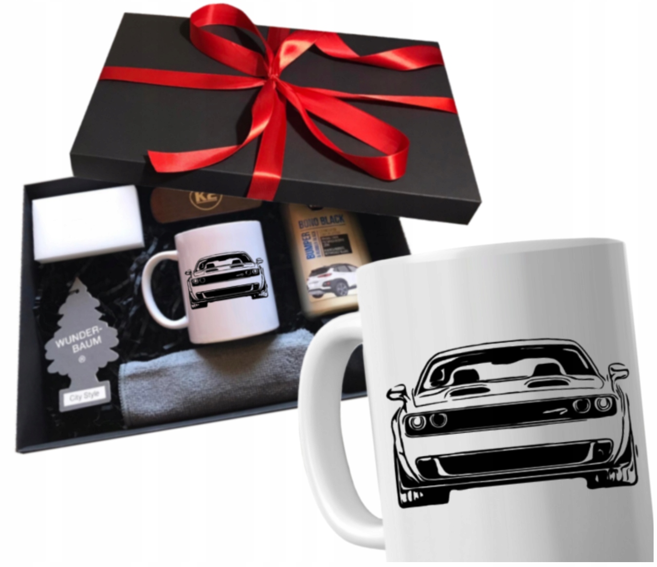 Sada hrnek box dárek pro řidiče auta Dodge Challenger vychytávky