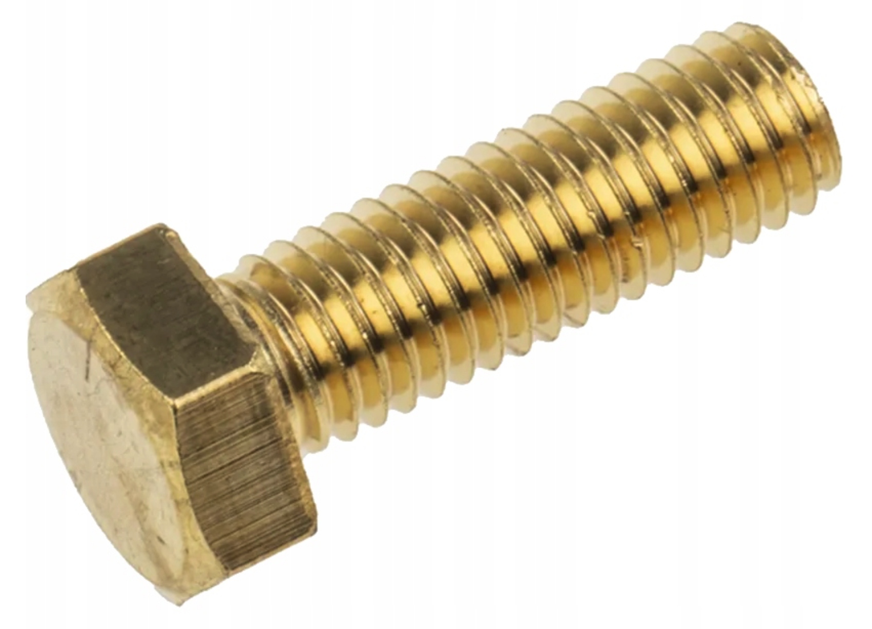 Śruby sześciokątne mosiężne M6x20 mm pełny gwint Mosiądz Solidne 250 szt.