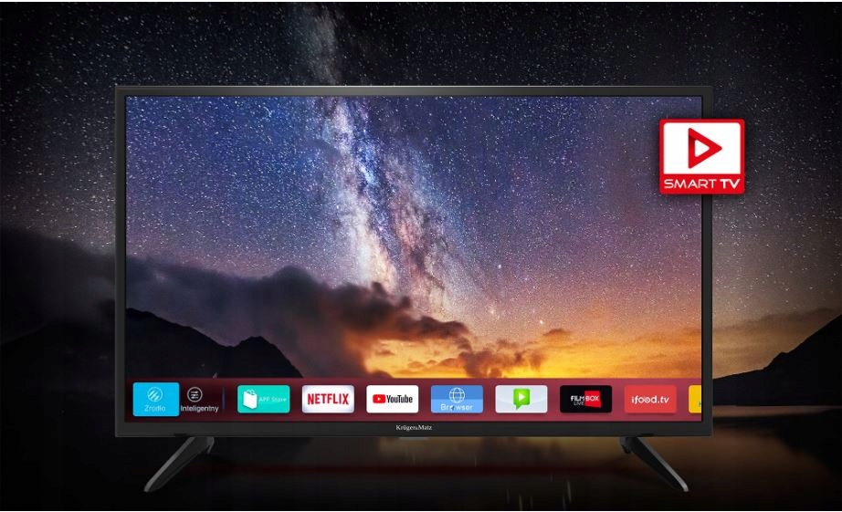Telewizor 32'' KrugerMatz SMART TV LED HDMI USB Format HD HD Ready