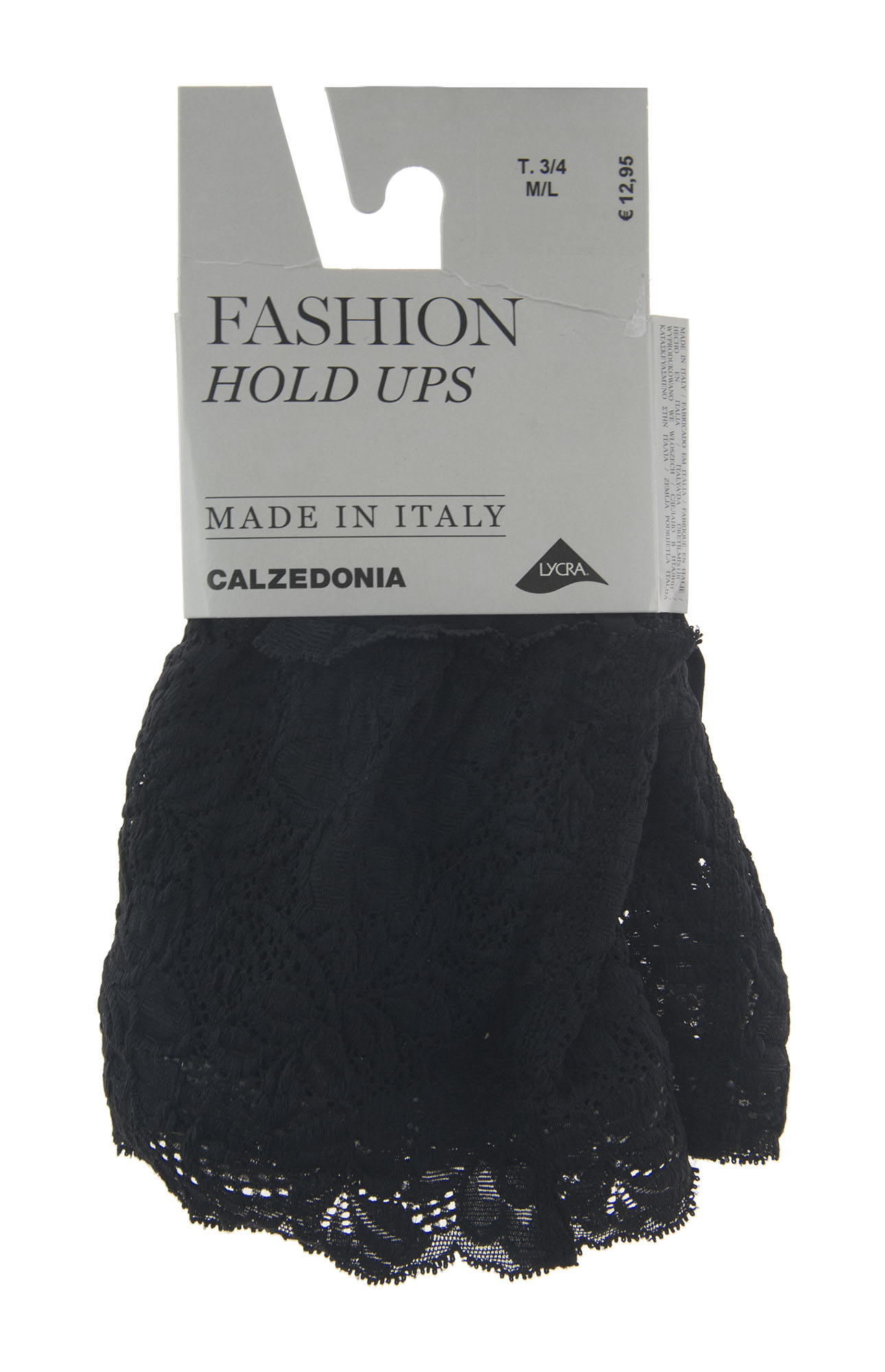 

Calzedonia pończochy czarne gładkie 3/4 M/L