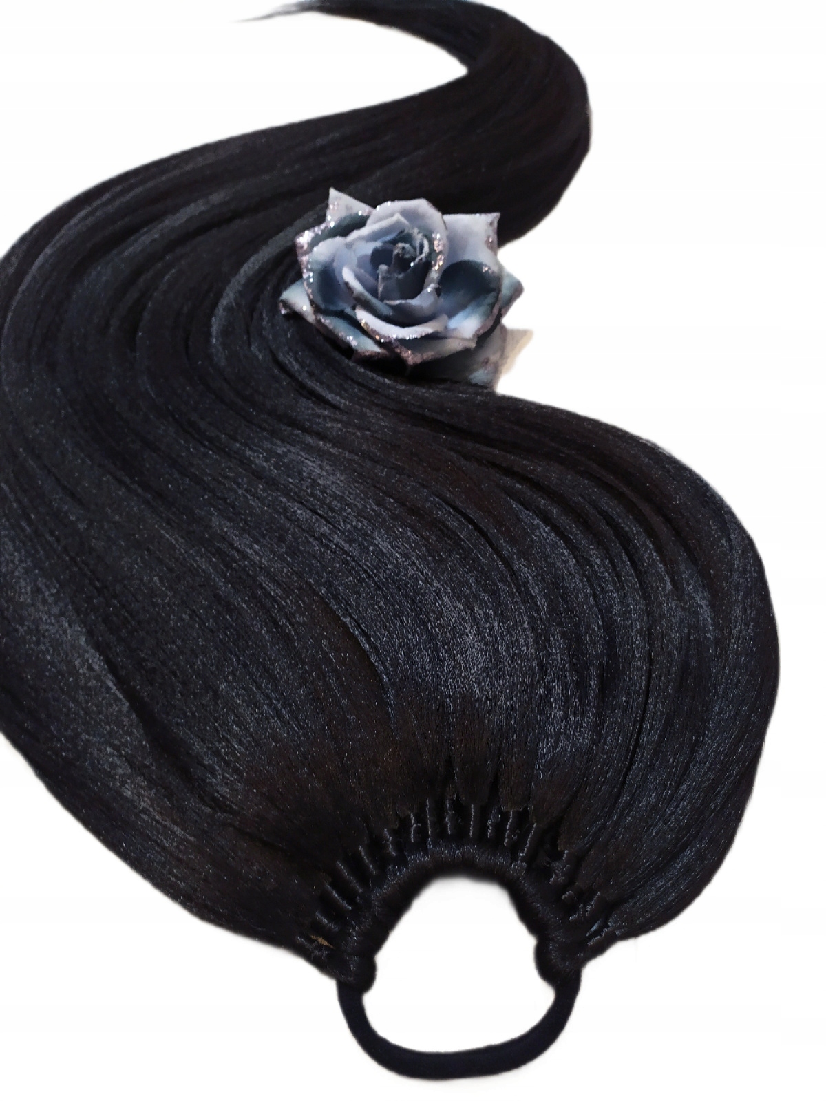 Připínací poník na gumičce, Kuc-Gumka, Příčesek, černý, Královna Noci, 70 cm