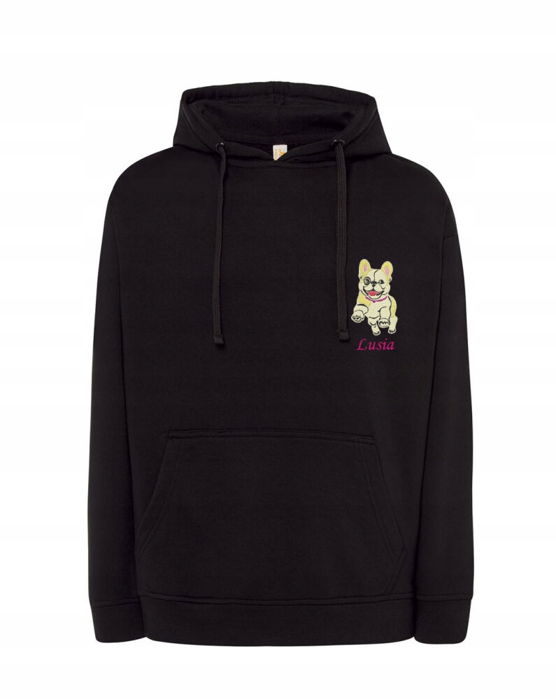 Mikina S Francouzským Buldočkem Jméno Psa Výšivka Přes Velikost Černá M Dárek K Narozeninám