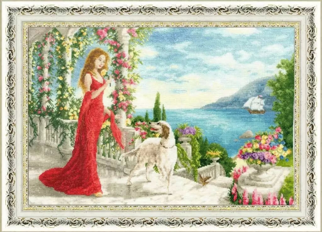 Křížková výšivka počítaná sada (kanva, mulina)