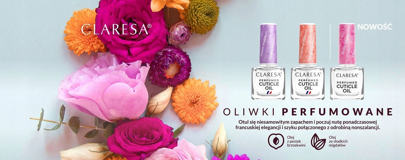 CLARESA CUTICLE OIL OLIWKA DO SKÓREK PERFUMOWANA PRETTY BLOOM Pojemność 5 ml