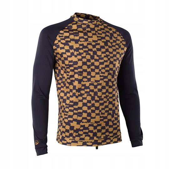 lycra top Ion Rashguard Maze Ls men checkered-gold Velikost: 52/L