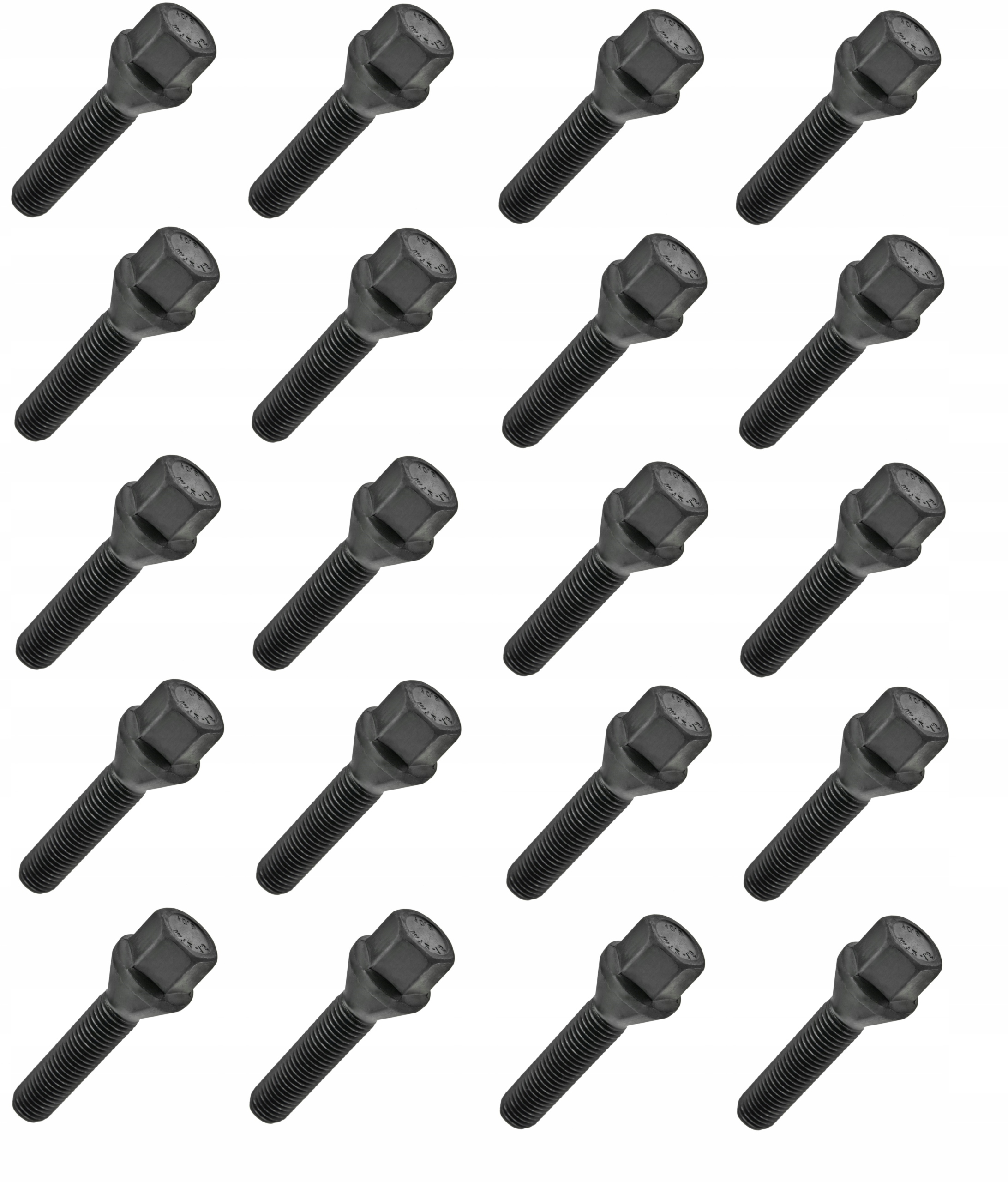 Černý šroub kola 12x1,5x60 Bmw E34 E46 E60 E81 E90 Renault Saab Opel 20 Ks