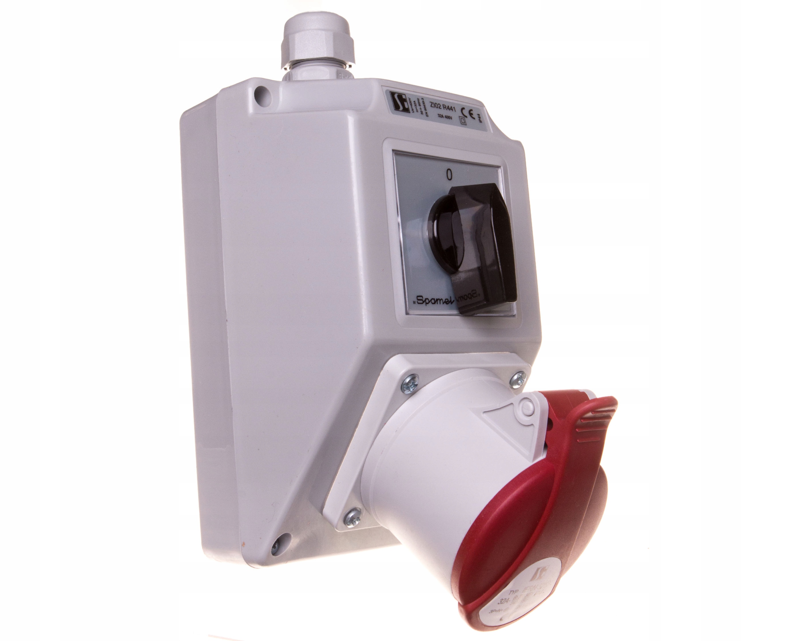 Gniazdo Elektryczne ścienne Spamel szary $