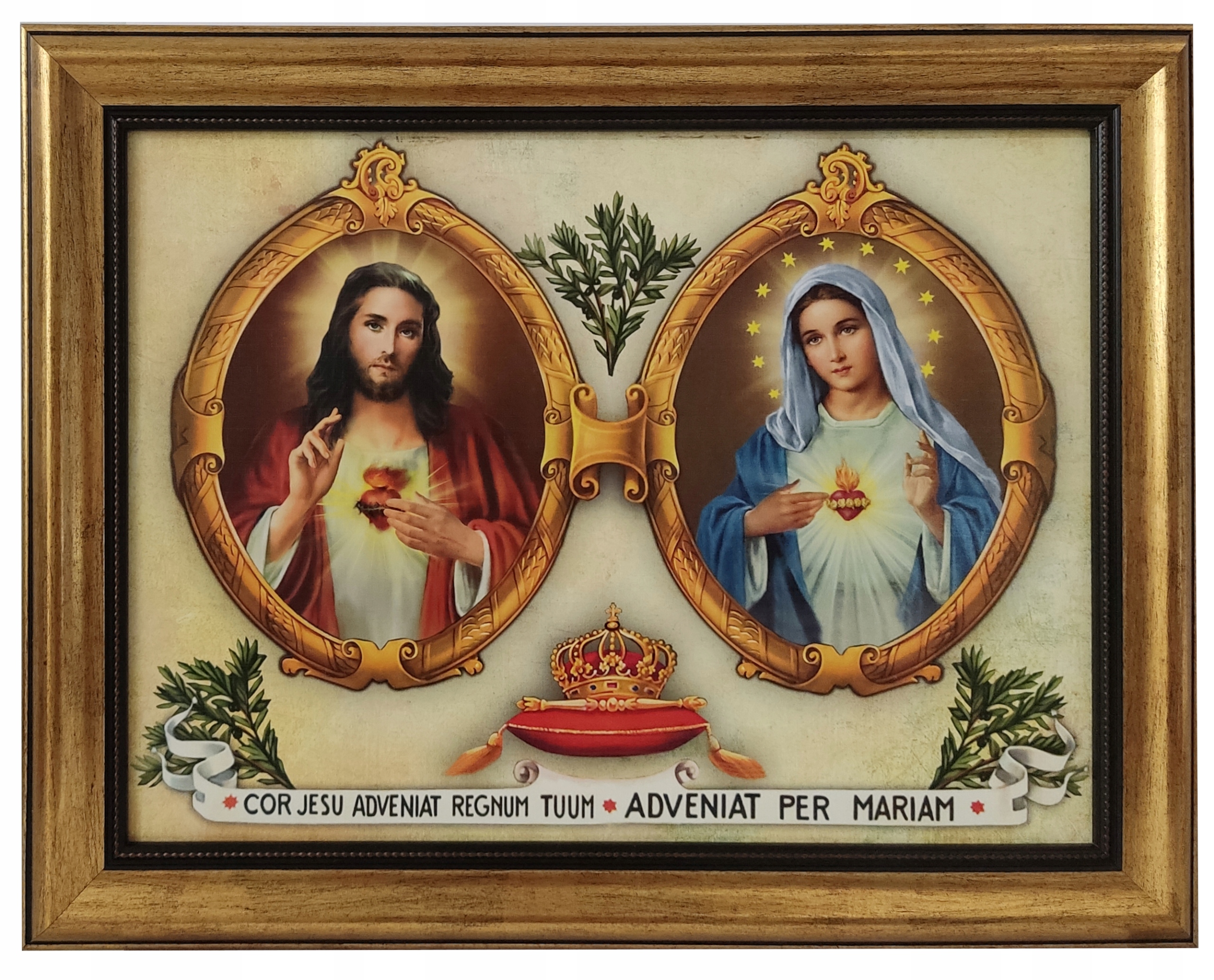 Serce Jezusa I Maryi Święty Obrazek Na Ścianę