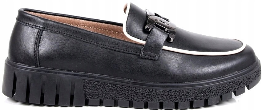 Dámské Kožené Mokasíny Lordsy, Polobotky S Řetězem, Černé Filippo, Kotníkové Boty