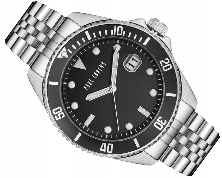 Módní Pánské Hodinky Paul Lorens PL13030B-1C1 Diver Data Lupa Box
