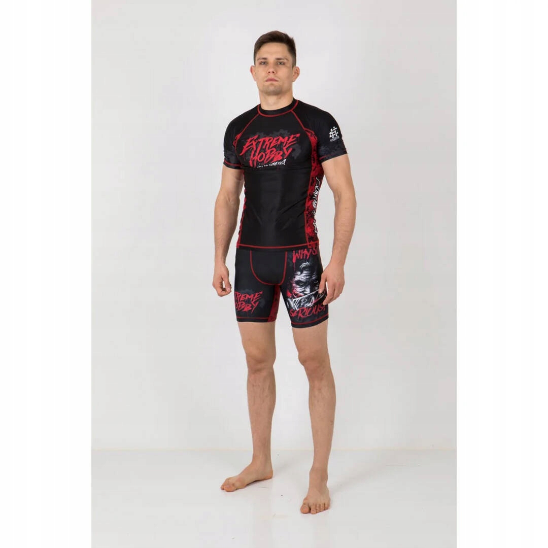 Rashguard z krótkim rękawem męski Extreme Hobby Why So Serious r. XXL Rozmiar XXL